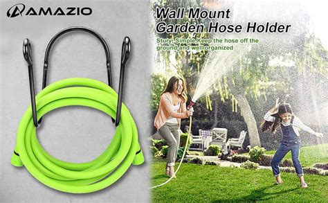 Amazio Iron Water Hose Pipe Holder Hanger For Garden Hotel Backyard