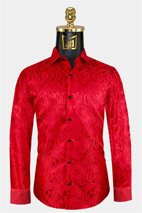 Red Paisley Dress Shirt Dresses Images 2024