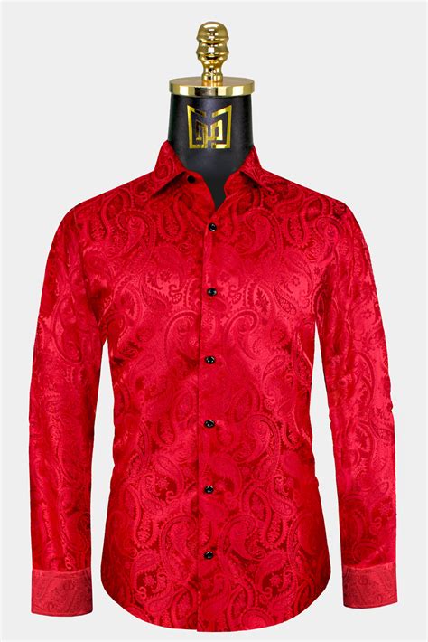 Men S Red Paisley Shirt Gentleman S Guru