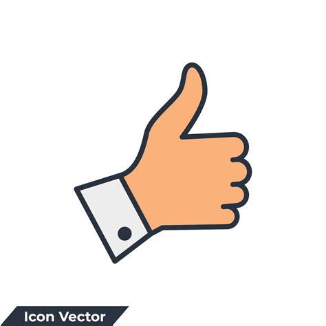 Thumb Up Icon Logo Vector Illustration A Like Button For Social