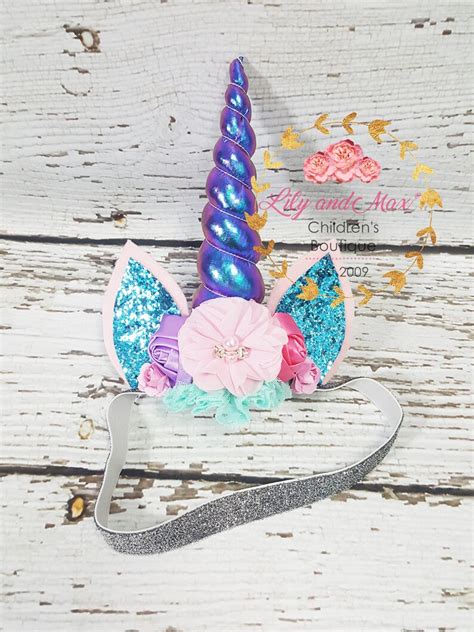 Unicorn Headband Magical Purple Turquoise Aqua Pink Unicorn Etsy