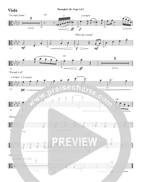 Through It All Choral Anthem Satb Viola Sheet Music Pdf Semsen Music