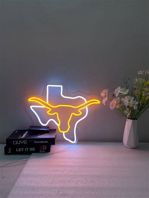 Texas Neon Sign, Longhorn Neon Sign, Texas Led Sign, Texas State Sign, Texas Sign,texas Wall Art ...