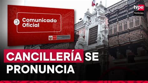 Cancillería del Perú se pronuncia ante atentados en Ecuador YouTube