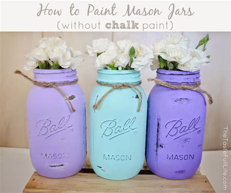 How To Paint Mason Jars Without Chalk Paint Pretty Real