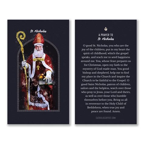 St Nicholas Prayer Card Pack Of 3 The Catholic Company®