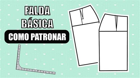 DIY Cómo patronar una FALDA BÁSICA Kiosweet YouTube