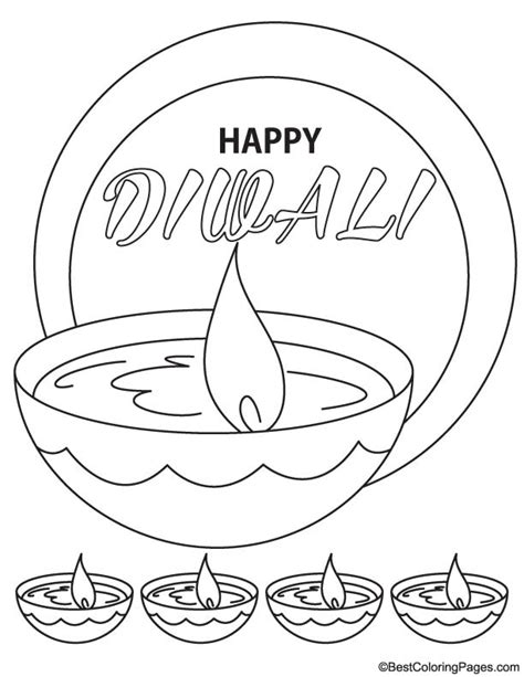 Diwali Diya Coloring Page Download Free Diwali Diya Coloring Page For