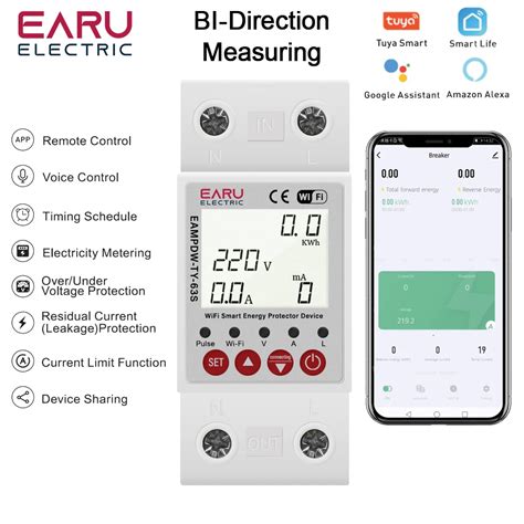 Commutateur De Disjoncteur Wifi Intelligent Tuya Mesure