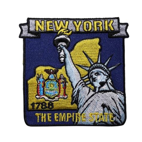 NEW YORK State Flag PATCH Iron-on Embroidered Applique Top - Etsy