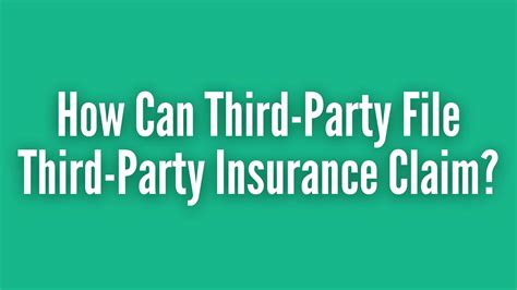 how to claim third party car insurance