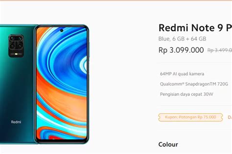 Spesifikasi Dan Harga Redmi Note 9 Pro Dengan Harga 3Jutaan Sudah