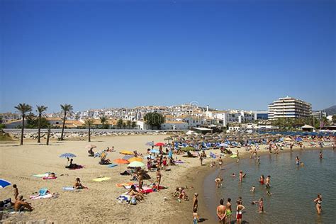 Beach in the Puerto Banus in Spain Editorial Photo - Image of activity ...