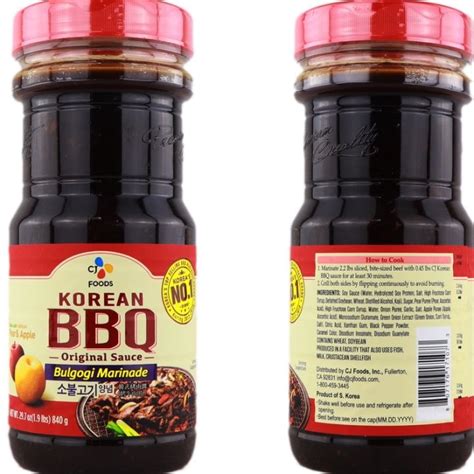 【ready Stock】 ♠cj Foods Korean Bbq Original Sauce Bulgogi Marinade 840g☞ Lazada Ph