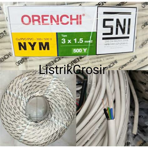 Jual Kabel Listrik Kawat Engkel Tembaga Orenchi Roll Y Yard Nym