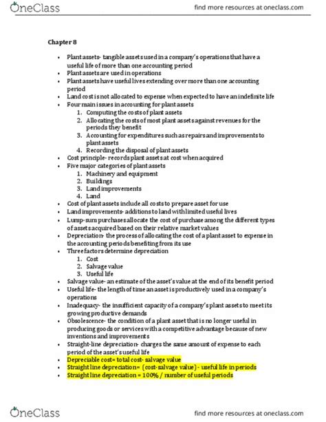 Acct 211 Lecture Notes Spring 2018 Lecture 4 Income Statement Financial Statement