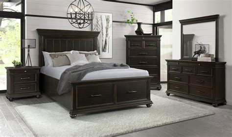 Slater Storage Bedroom Set Black By Elements Furniture FurniturePick