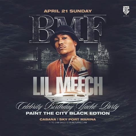 Lil Meech Of Bmf Celebrity Birthday Yacht Party Cabana Yacht New York 21 April To 22 April