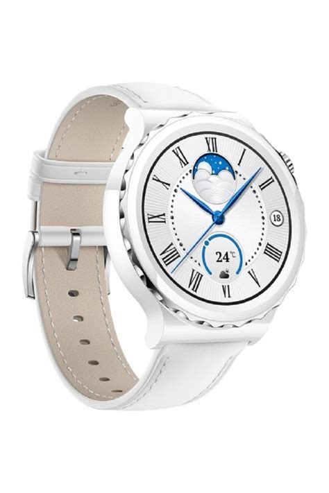 Huawei Huaweı Watch Gt3 Pro 43mm Seramİk Kasa Beyaz Derİ KayiŞ