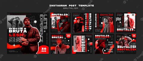 Premium Psd Brutalism Style Instagram Posts
