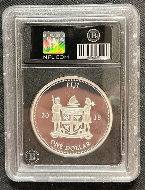 2015 AUTHENTICATED NFL SILVER DOLLAR COIN BRADFORD EXCHANGE NEW ORLEANS