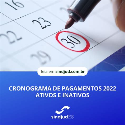 CRONOGRAMA DE PAGAMENTOS 2022 SindjudES