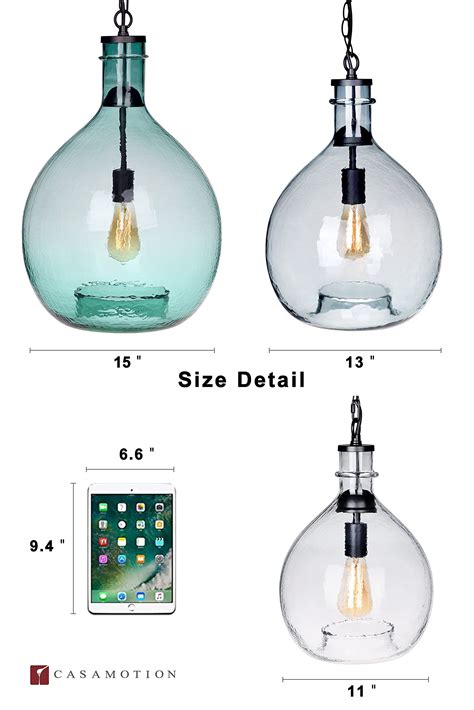 Buy Casamotion Pendant Lighting Hand Blown Glass Lights Kitchen Island Drop Ceiling Fixtures