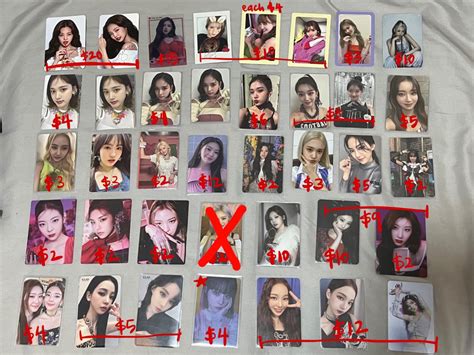 Wts Lfb Assorted Girl Group Photocards Pc Stayc Aespa Itzy Twice Red