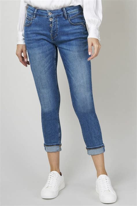 Blue Fire Damen Jeans Gigi Slim Tapered In Blau Stone Mode Wendeln Shop