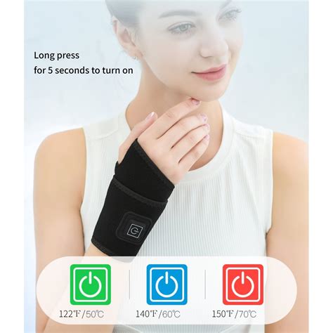 SUNCHARM Hand Wrist Heated Wrap USB Operated Brace Portable Heating Pad