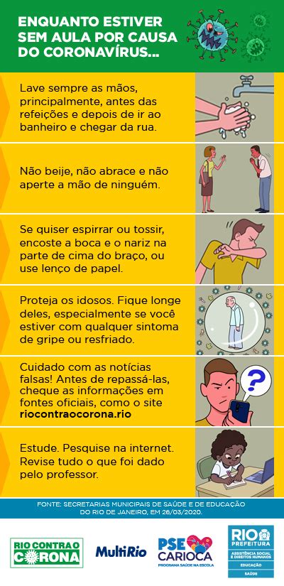 Rio Contra O Corona Enquanto Estiver Sem Aula Por Causa Do