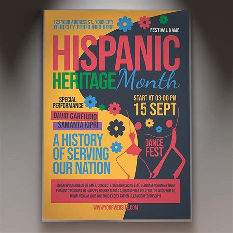 Hispanic Heritage Flyer Psd Template Psdmarkethair Flyer