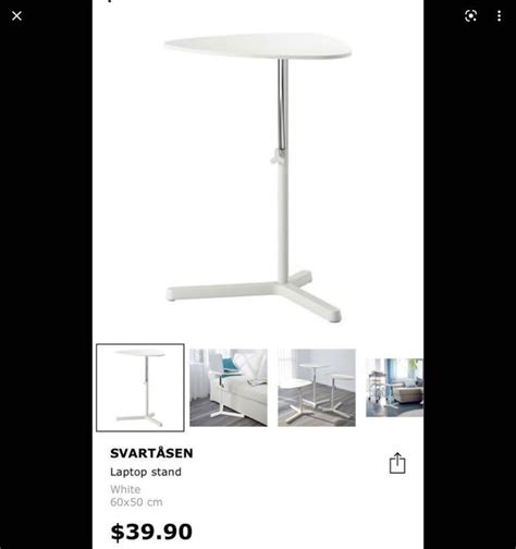 Svartasen Ikea Laptop Stand Side Table Furniture Home Living