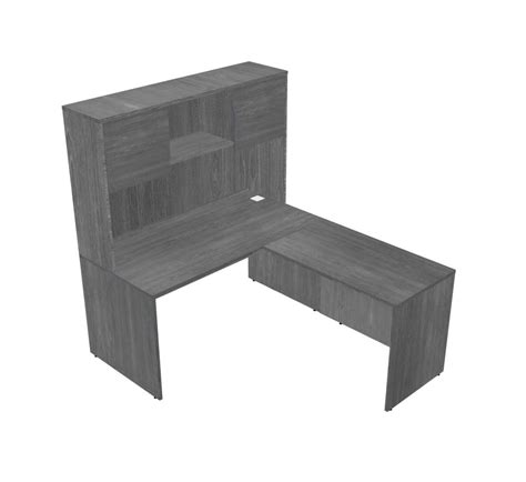 L Shaped Office Desk Hutch Officestock