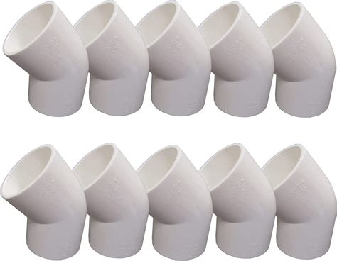 10 Pack Era Sch 40 Pvc 1 Inch 45 Degree Elbow Socket