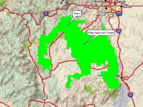 Pike National Forest Map Visitor Map Of Pike National Forest