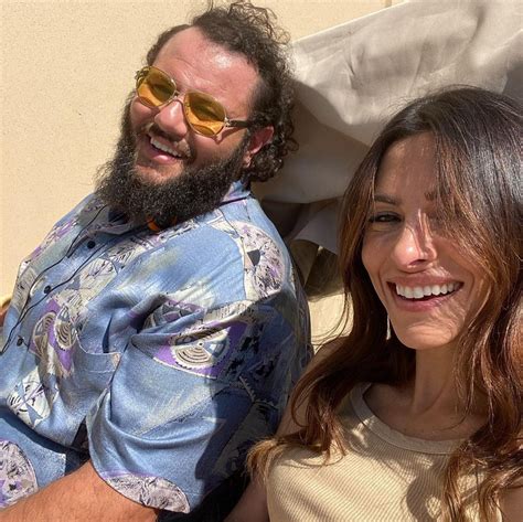 Mohammed Amer And Sarah Shahi On The Set Of Black Adam In 2022