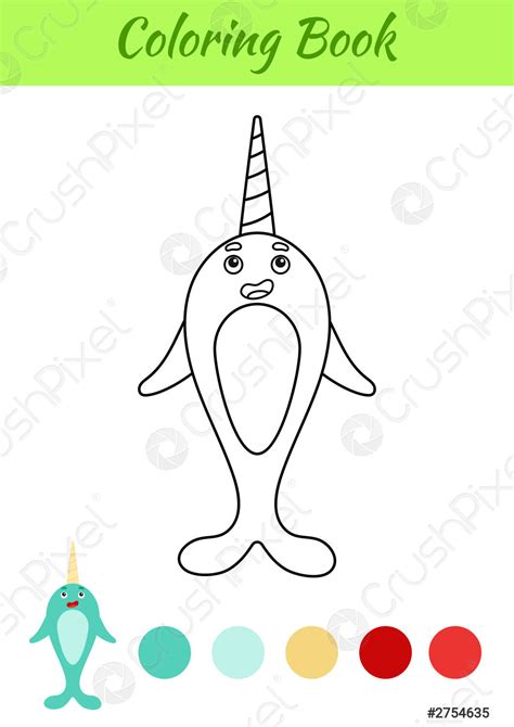 30 Cute Narwhal Coloring Pages