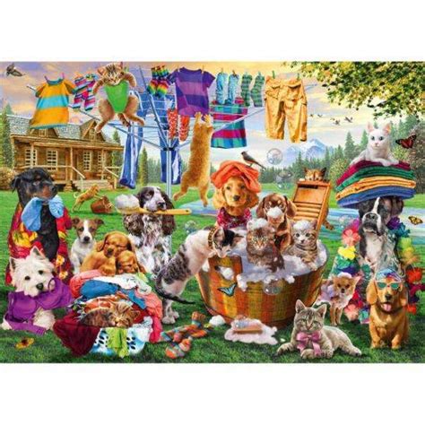 Chiots Et Chatons Font Des B Tises Dans Le Jardin Puzzle En Ligne