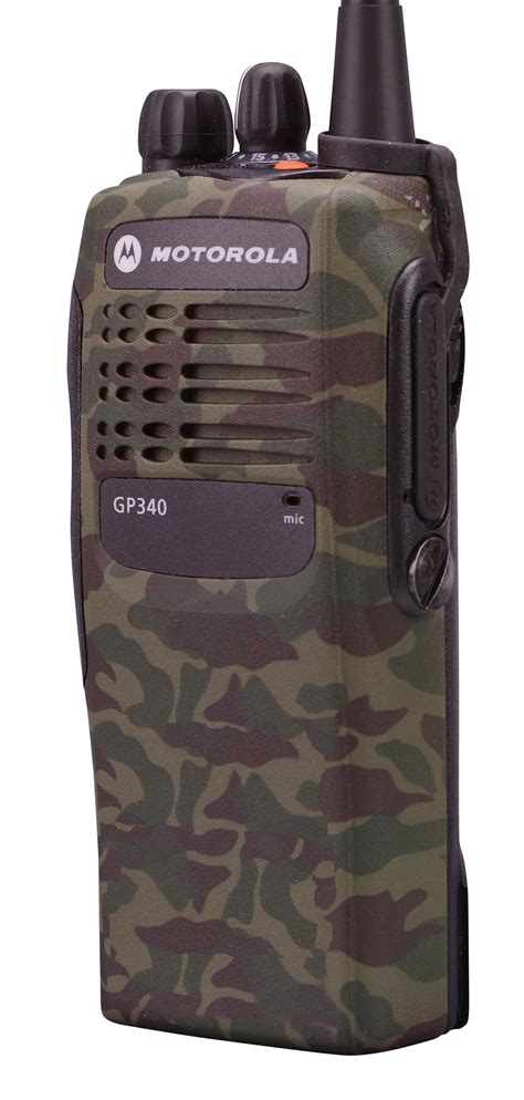 Motorola Gp340 Vhf Walkie Talkie Two Way Radio Refurbished Camo Green