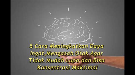 5 Cara Meningkatkan Daya Ingat Mengasah Otak Agar Tidak Mudah Lupa Dan