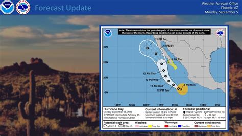 9522 Phoenix Area Forecast Excessive Heat Hurricane Kay Track Youtube