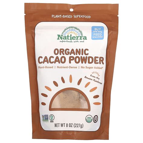 Natierra Organic Cacao Powder 8 Oz 227 G