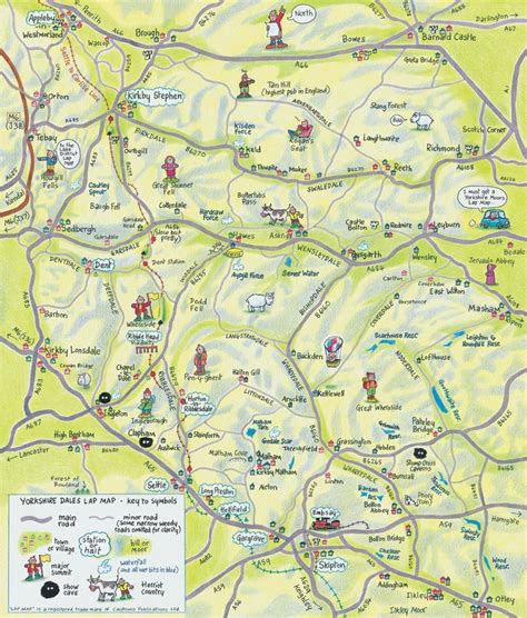 Yorkshire Dales Tourist Map - Channa Antonetta