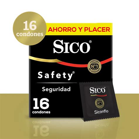 Condones Sico® Safety Latex 16 Pack Enfashopmed