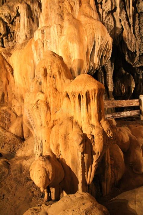 Detail Of Rock Formation At Elephant Cave In Vang Vieng Stock Photo