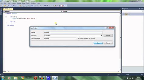 Visual Basic Vb Tutorial 1 Hello World Youtube