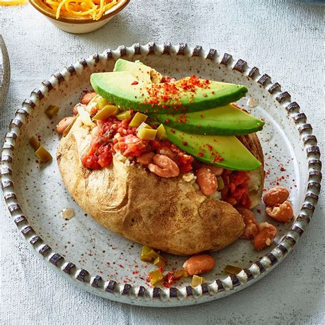 Stuffed Potatoes With Salsa Beans Recipe Eatingwell