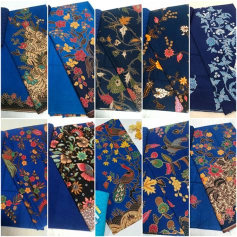 Jual Kain Batik Warna Biru Kain Batik Warna Navy Kain Batik