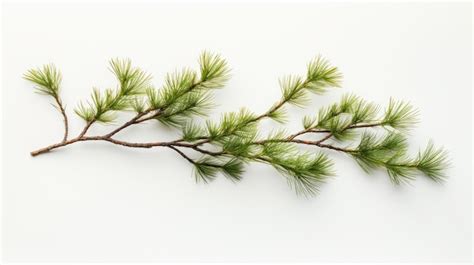 Premium AI Image Pine Branch Isolated On White Background Fir Tree